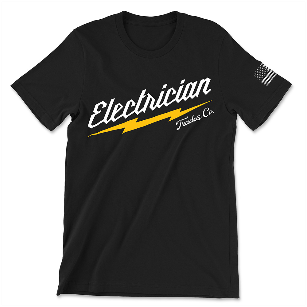Electrician American Flag Tools Tee - Image 2